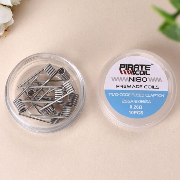 PIRATE COIL Ni80 PRE-MADE TWO-CORE 26GA*2+36GA 0.26ohm